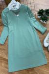 Dolgu Kumaş Tunik Mint