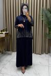Feride Taşlı Takım Lacivert