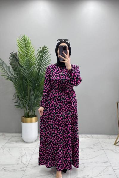 Ferize Elbise Fuşya