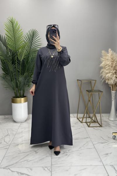 Jülide Abiye Elbise Füme