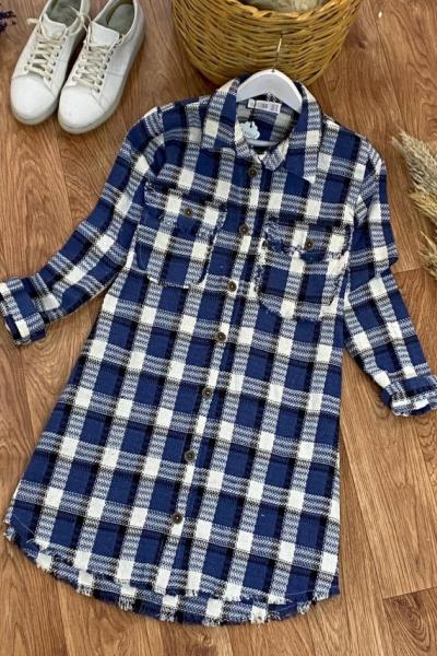 Kaşe Oduncu Gömlek İndigo