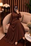 Nagihan Elbise Kahve