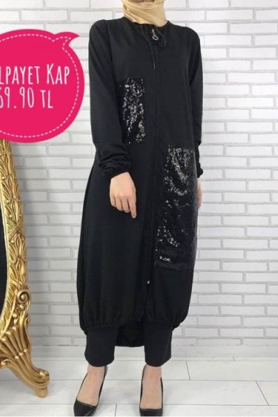 pulpayet fermuarlı kap siyah