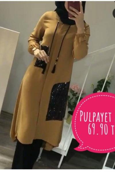 pulpayet fermuarlı kap hardal