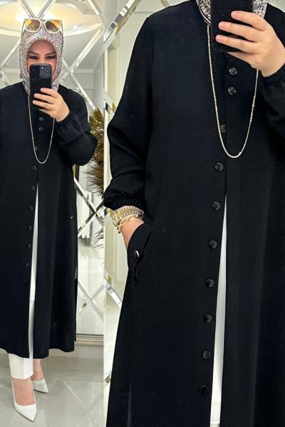 Arzu kap ayrobin kumaş siyah