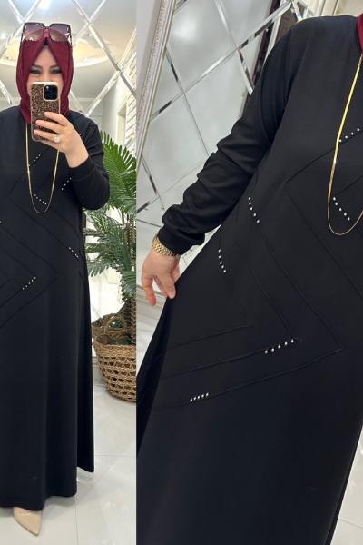 Aynur elbise oyşo kumaş siyah