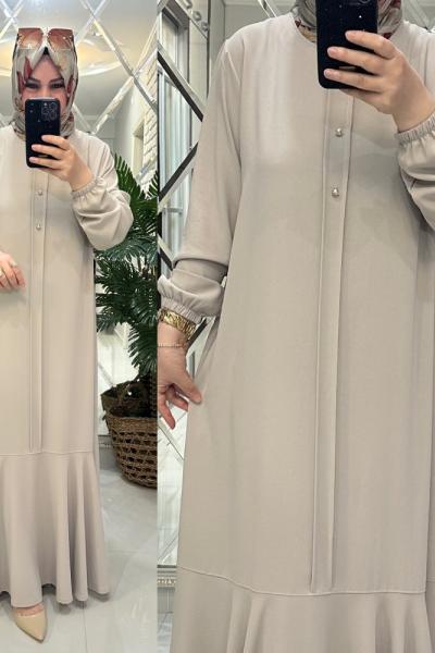 Behiye elbise krep kumaş taş