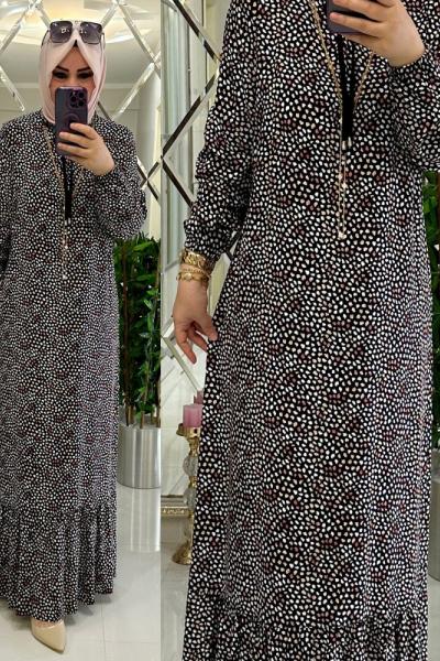 Beril viskon elbise siyah