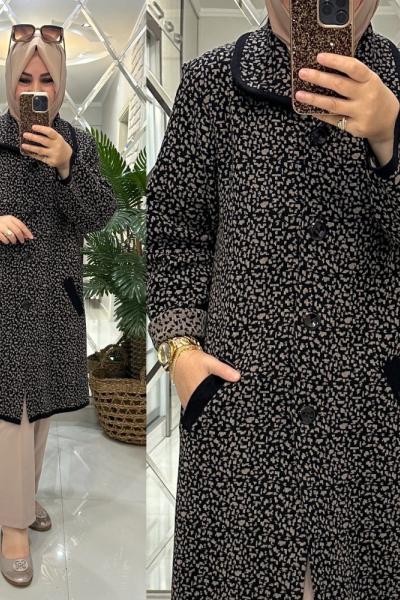 Berivan hırka kışlık kalın triko vizon