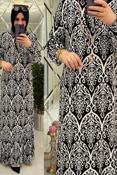 Berlin pamuklu viskon kumaş elbise