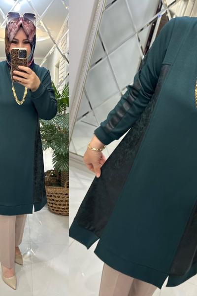 Berra tunik oyşo kumaş petrol