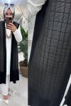 Berra yelek file detaylı ipek penye kumaş