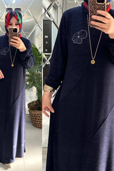 Betül elbise yumoş triko laci