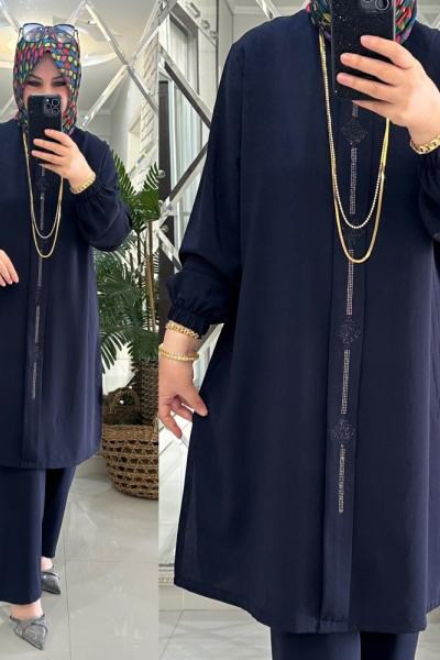 Betül takım krep kumaş laci