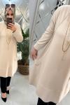 Beyza tunik Oyşo kumaş krem