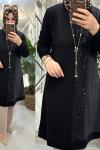 Buse tunik modal penye kumaş siyah