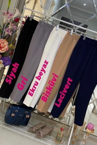 Dar Paça  Pantalon Ekru Beyaz