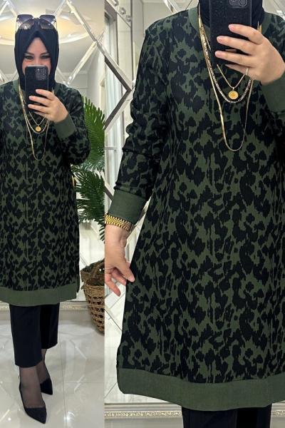 Dilek tunik fitilli bürümcük kumaş haki