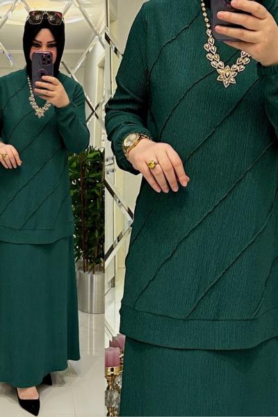 Dora bürümcük kumaş etekli takım petrol