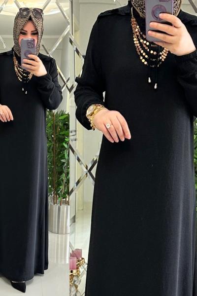 Ebru Ayrobin Elbise Siyah