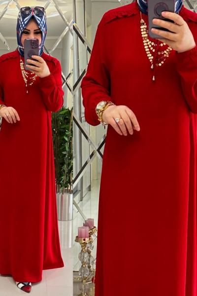 Ebru Ayrobin Elbise Kırmızı