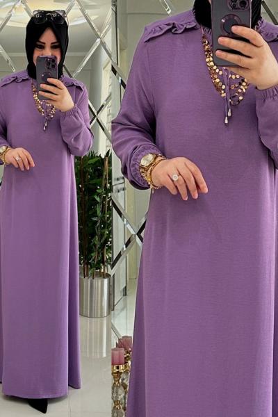 Ebru Ayrobin Elbise Lila