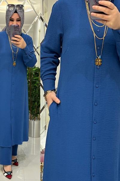 Efna ayrobin ikili takım indigo mavi