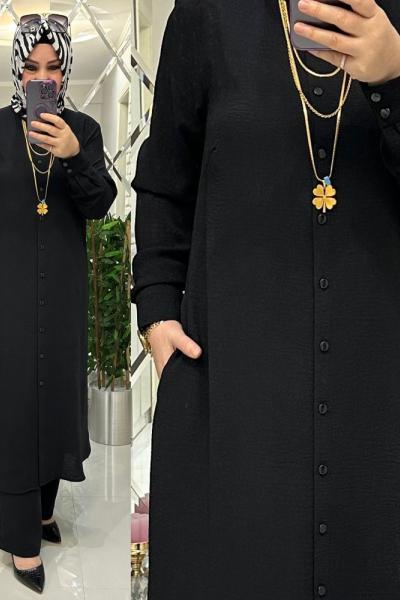 Efna ayrobin ikili takım siyah