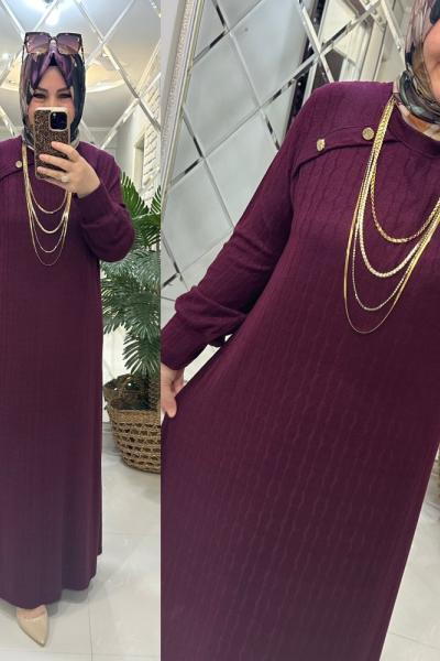 Esin elbise ipek triko vişne