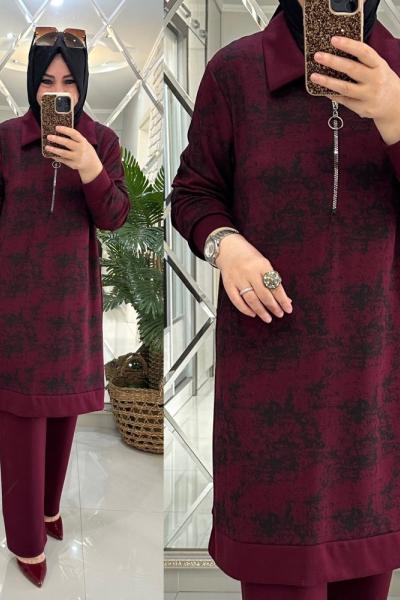 Ezgi takım oyşo kumaş bordo