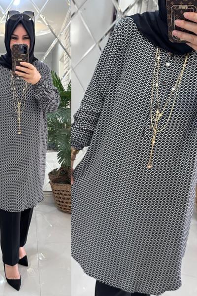 Fatoş gömlek viskon kumaş beyazlı