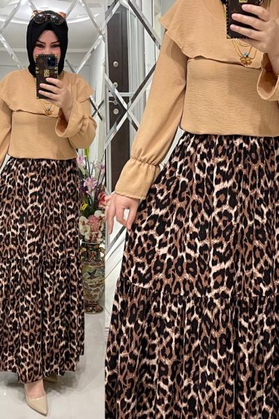 Fırfırlı Gömlek Kahve