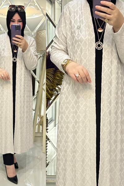 Gazel ipek Triko Hırka Taş