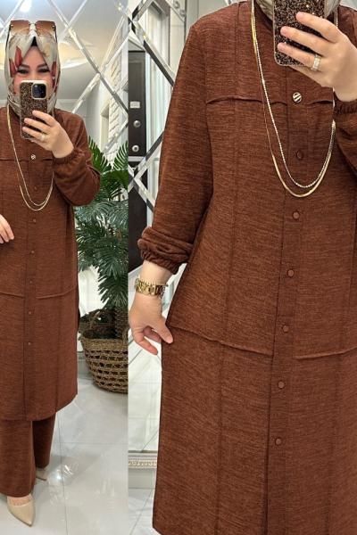 Gülfen takım yumoş triko tarçın