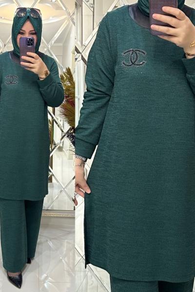 Hazal takım fitilli kaşkorse zümrüt