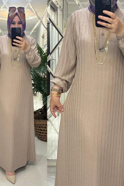 Hira elbise merserize bürümcük kumaş bej