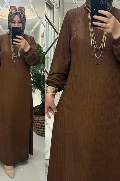 Hira elbise merserize bürümcük kumaş kahve