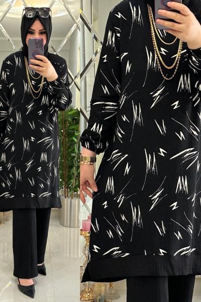 Hüma bürümcük ikili takım siyah