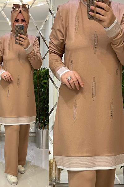 İki iplik penye takım sümbül kahve