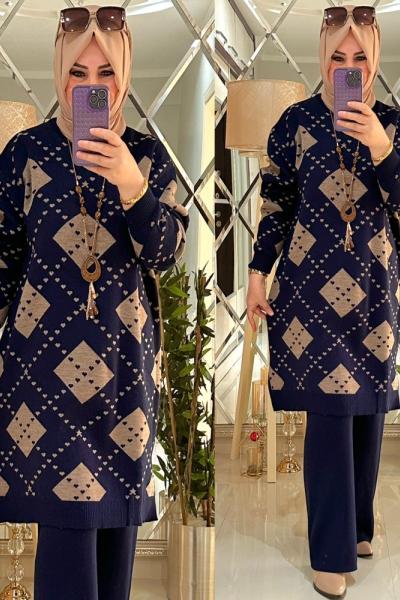 Kalpli triko takım laci