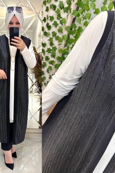 Karsu yelek sandy kumaş