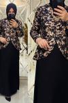 Kumru elbise ceketli tek parça siyah