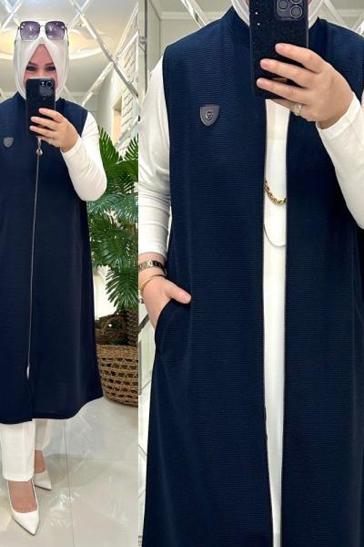 Liza yelek scuba kumaş laci