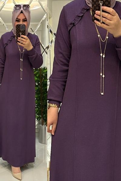 mahinur fitilli atlas kumaş Mor