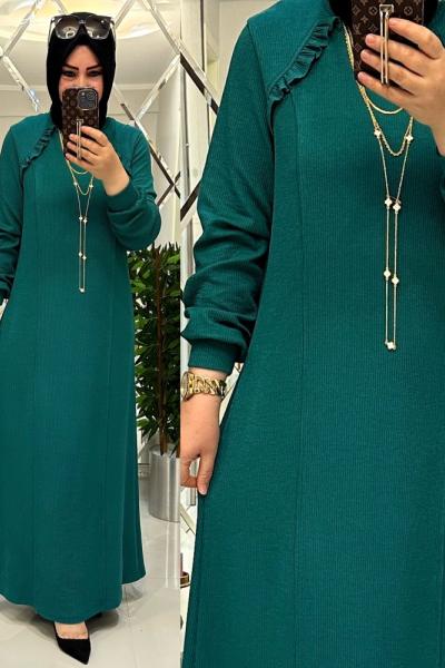 mahinur fitilli atlas kumaş Petrol