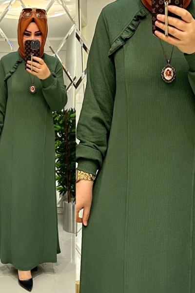 mahinur fitilli atlas kumaş Haki