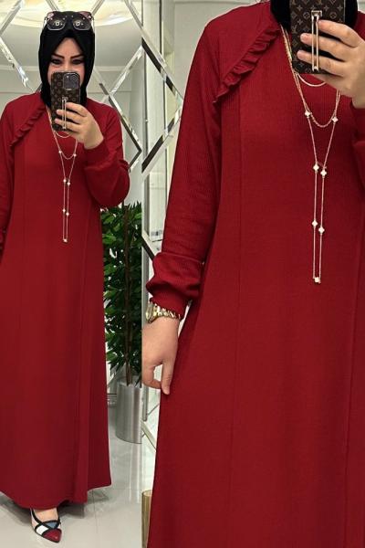 mahinur fitilli atlas kumaş Kırmızı