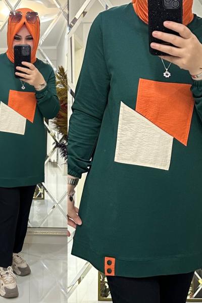 Nergis sweet ikiiplik penye kumaş zümrüt