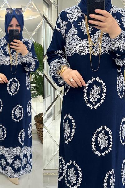 Oya elbise viskon kumaş laci