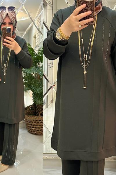 Özge takım oyşo kumaş haki